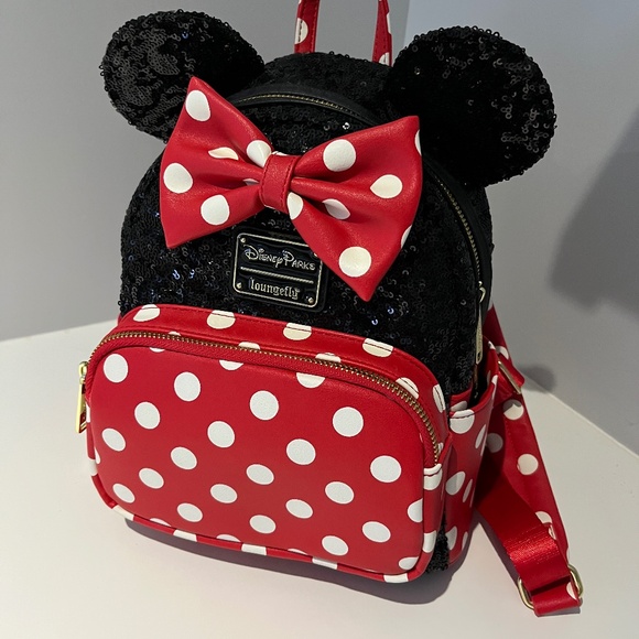 Disney Parks Minnie Sequin and polka dot mini backpack - Picture 1 of 5